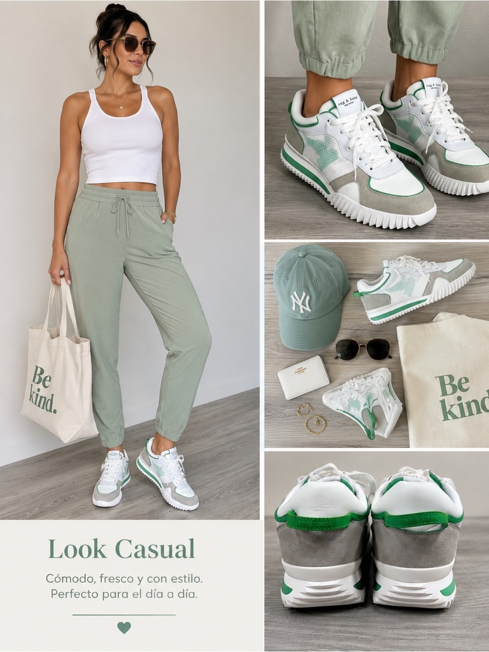 Rag & Bone White Green Platform Sneakers | Casual Designer Shoes size 39 Womens